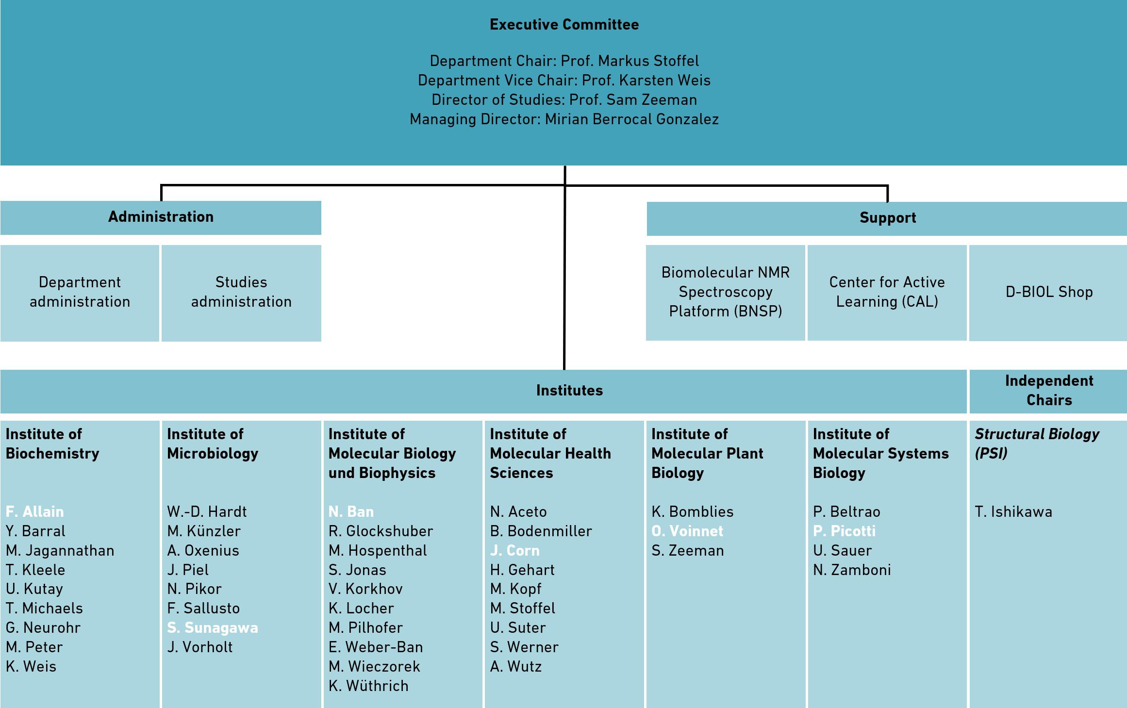 Enlarged view: Organisation chart D-BIOL