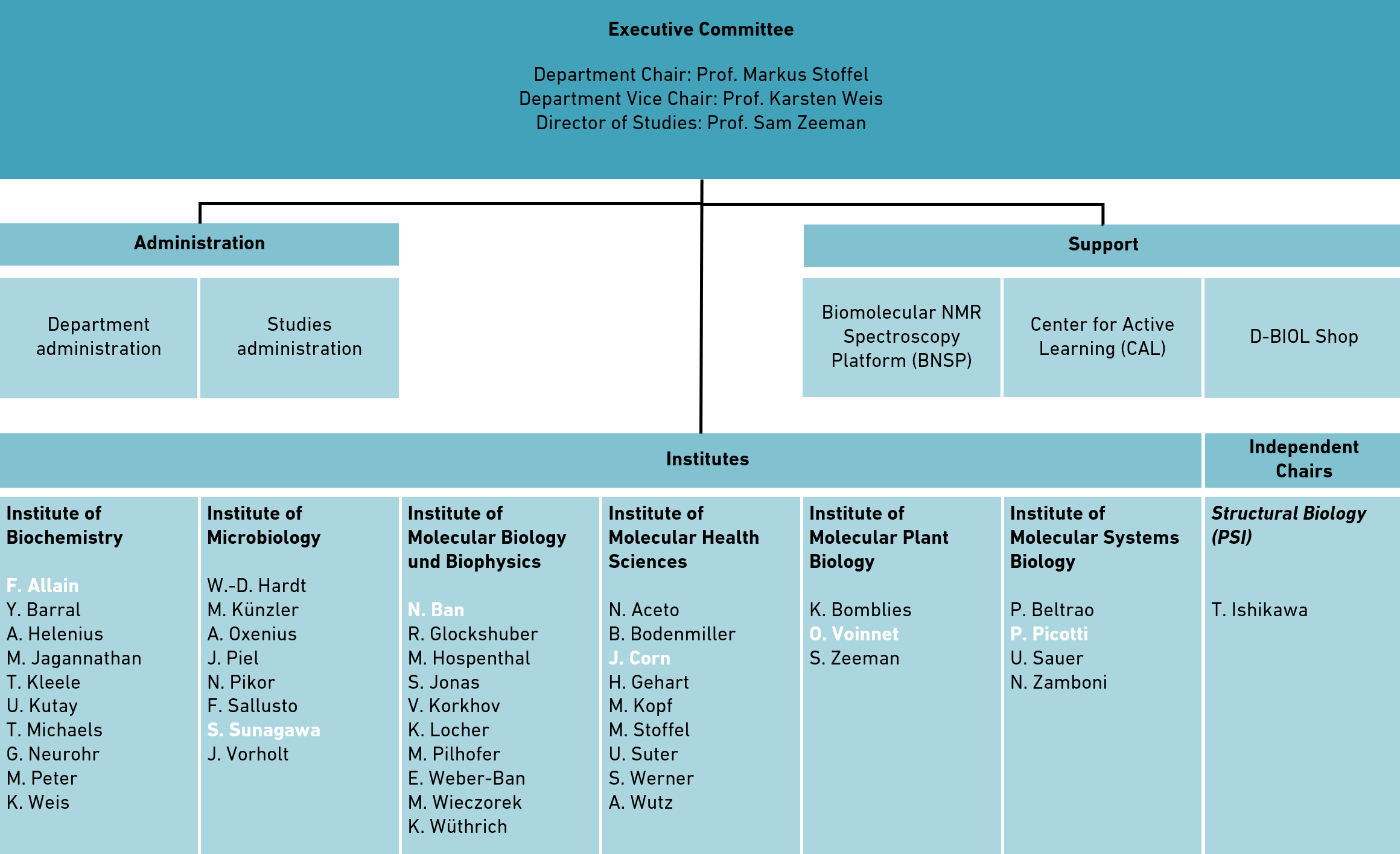 Enlarged view: Organisation chart D-BIOL